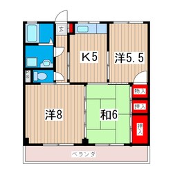 陽崇台ハイツの物件間取画像